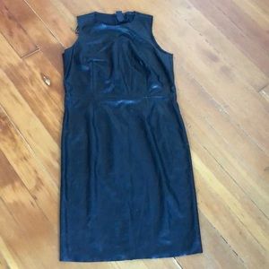🔥NWOT!🔥 Pamela Dennis Black Faux Leather Dress